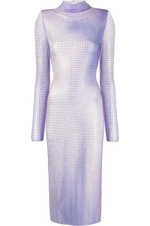 Self-Portrait Rhinestone-embellished midi dress