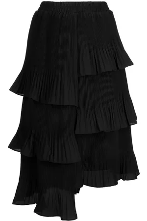 B+AB Asymmetric midi skirt