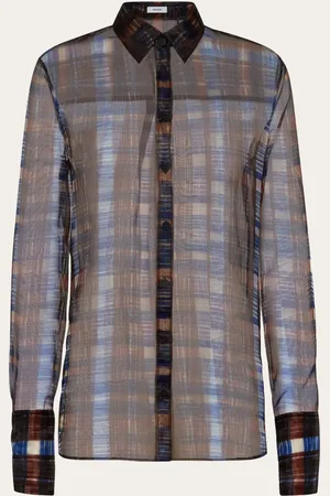 Salvatore Ferragamo Long-sleeved organza shirt