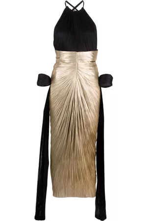 MARIA LUCIA HOHAN Macy two-tone ruched silk dress