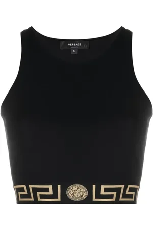 VERSACE La Greca cut-out sports bra