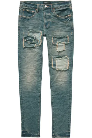 Purple Brand Low-rise distressed skinny jeans
