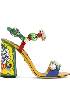 Dolce & Gabbana Women Sandals - Colour-block rhinestone-embellished sandals