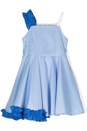 Simonetta Asymmetric-design ruffled dress
