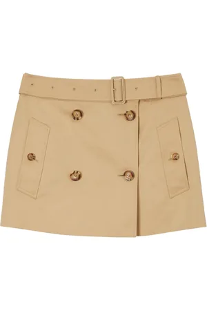 Burberry Gabardine Trench cotton miniskirt