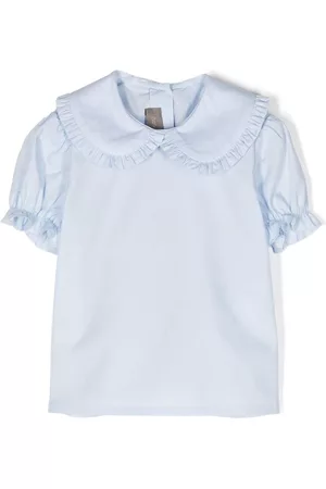 LITTLE BEAR Short Sleeve - Ruffled-trim short-sleeved blouse