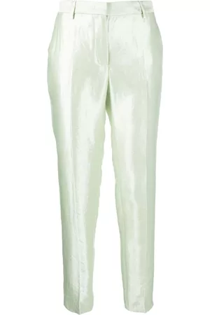 Manuel Ritz Women Pants - Satin-finish tapered trousers