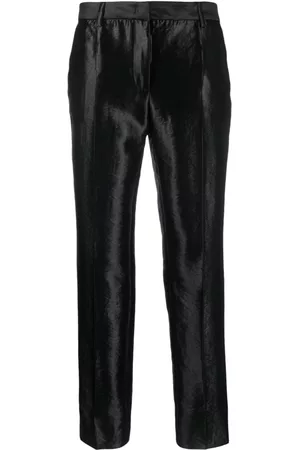 Manuel Ritz Women Pants - Satin-finish tapered trousers