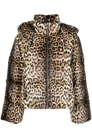 Roberto Cavalli Leopard-print padded jacket