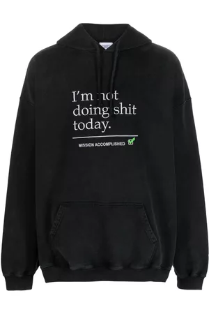 Vetements Text-print cotton hoodie