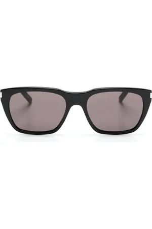 Saint Laurent Logo-engraved-arm cat-eye sunglasses