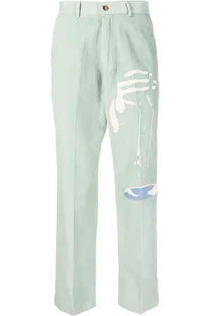 KIDSUPER STUDIOS Appliqué pinstripe chino trousers