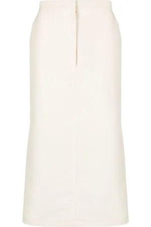 St Agni Cotton-silk tailored skirt