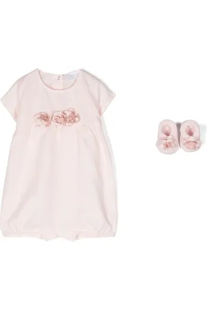 Story Loris Rose-appliqu?? romper set