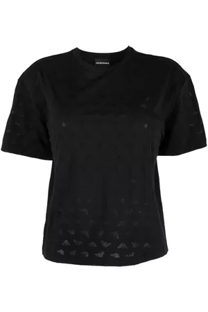 Emporio Armani Women Short Sleeve - Logo-print short-sleeved T-shirt