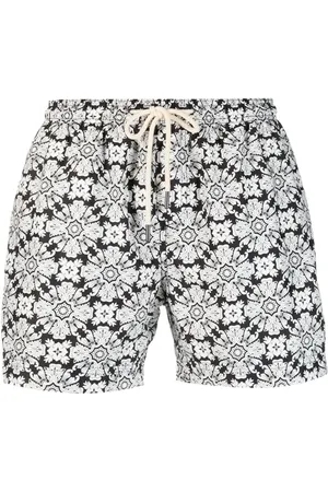 PENINSULA SWIMWEAR Geometric-print swim shorts