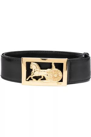 Céline Women Belts - 1970s pre-owned Horsebit leather belt
