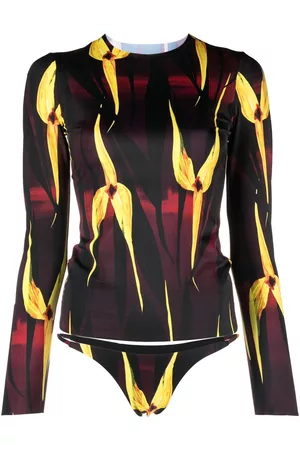 Louisa Ballou Midnight Orchid-print surfer set