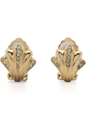 Dior Women Earrings - 1990s pre-owned palm leaf clip-on earrings