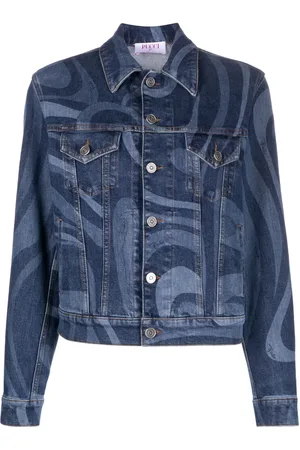 Puccini Swirl-print denim jacket