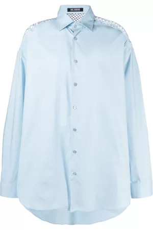 RAF SIMONS Mesh-panel cotton shirt