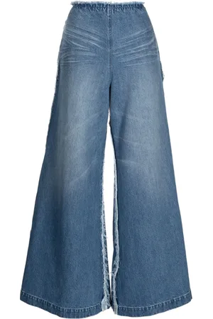 Ground Zero Logo-patch cotton flared jeans