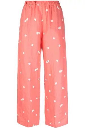 Aspesi Women Pants - Polka dot-print linen trousers