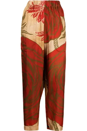 UMA WANG Floral-print tapered trousers