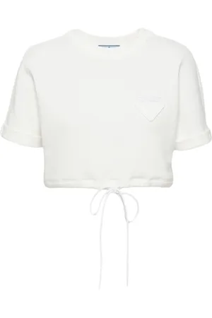 Prada Cropped fleece T-shirt