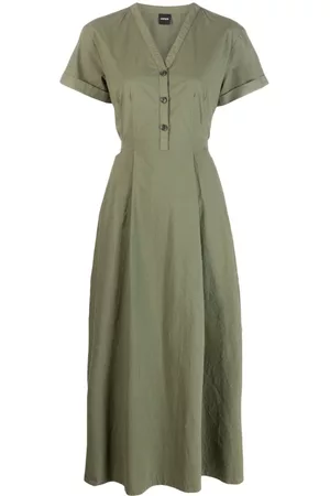 Aspesi Women Dresses - Button-up flared cotton dress