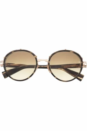 Balmain Round tortoiseshell-frame sunglasses
