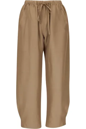 PETER COHEN Silk high-waist trousers