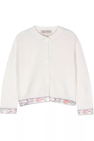 PUCCI Junior Girls Cardigans - Round-neck knitted cardigan