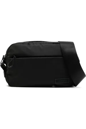Ganni Festival logo-patch crossbody bag