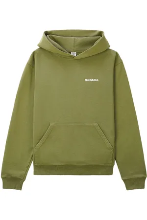Sporty & Rich Serif logo-embroidered hoodie