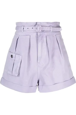 Self-Portrait Belted cotton shorts