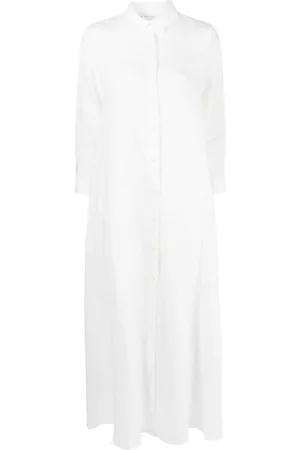 Manuel Ritz Women Maxi Dresses - Buttoned linen maxi dress