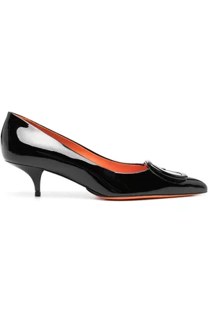 santoni Women Patent Leather Shoes - 48mm pointed-toe patent leather pumps
