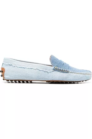 Tod's Women Woven Loafers - Gommino denim driving shoes