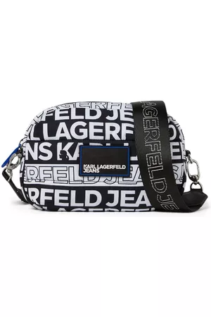 Karl Lagerfeld Men 17 Inch Laptop Bags - Logo-print padded shoulder bag