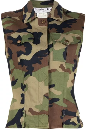 Dior Women Sleeveless Shirts - 2001 pre-owned camouflage-print sleeveless shirt