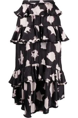ULLA JOHNSON Winona ruffled silk skirt