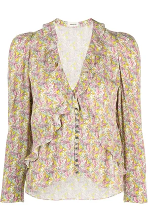 Zadig & Voltaire Tresse ruffled long-sleeve blouse