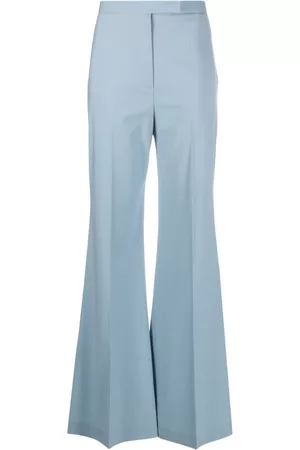 LARDINI Women Formal Pants - Flared wide-leg wool trousers