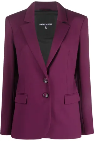 Patrizia Pepe Two-button flannel blazer
