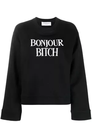 Viktor & Rolf Women Sweatshirts - Bonjour Bitch cotton sweatshirt