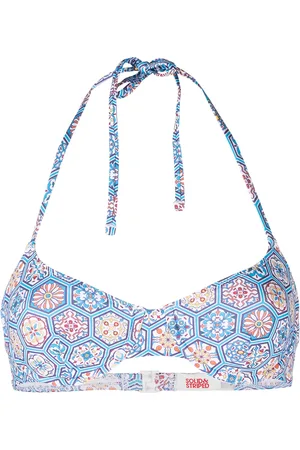 Solid Ginger geometric bikini top