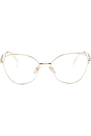 Prada Logo plaque cat-eye frame glasses
