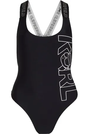 Karl Lagerfeld Ikon logo-print swimsuit