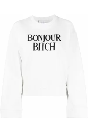 Viktor & Rolf Women Sweatshirts - Embroidered text cotton sweatshirt
